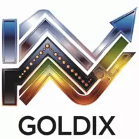 логотип советника Goldix EA — разноцветные линии в виде стрелок и графика, направленного вверх