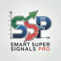 логотип советника Smart Super Signals Pro — аббревиатура SSP с зелёной и красной стрелками на фоне графика